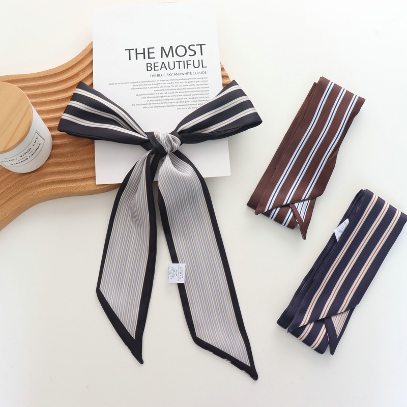 Silk Tie Striped - Petite foulard en soie rayé pour