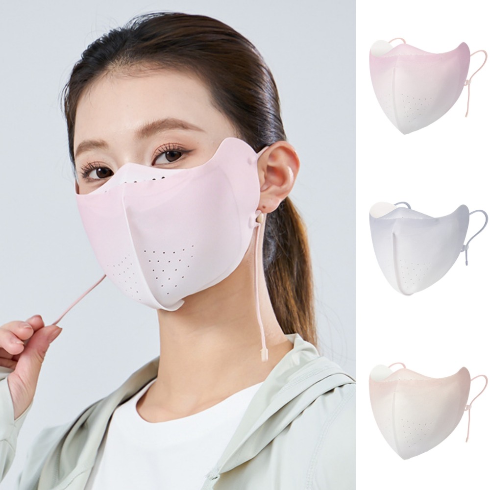 Face Scarf Mask - Masque facial en soie glacée anti-UV,
