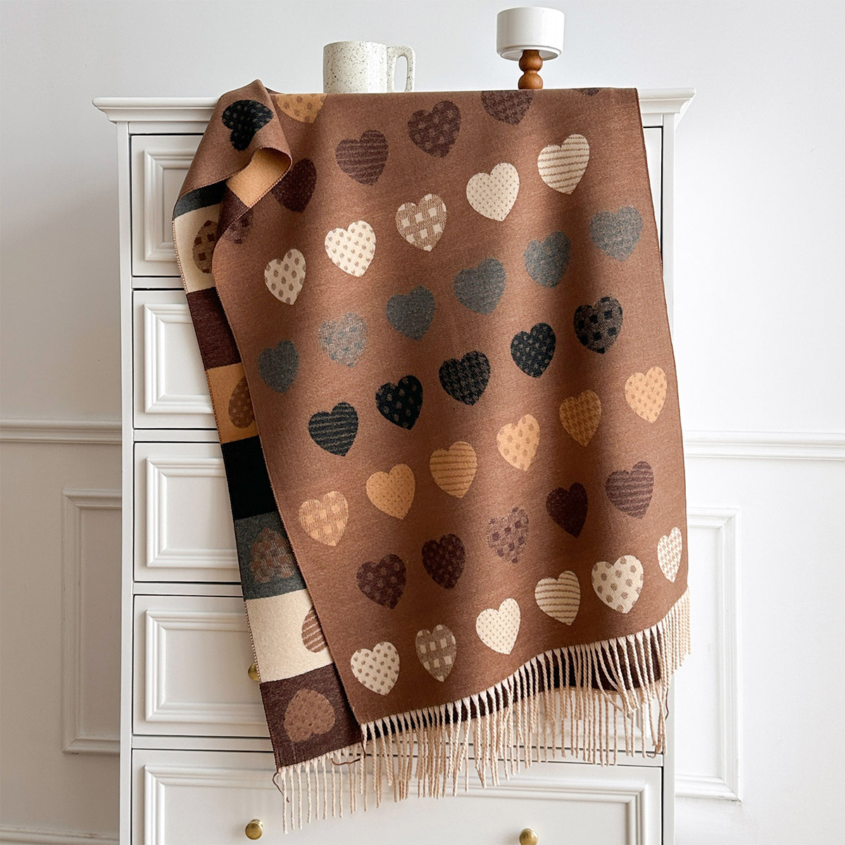 Pashmina Wrap Large - Écharpe en imitation cachemire pour femmes,
