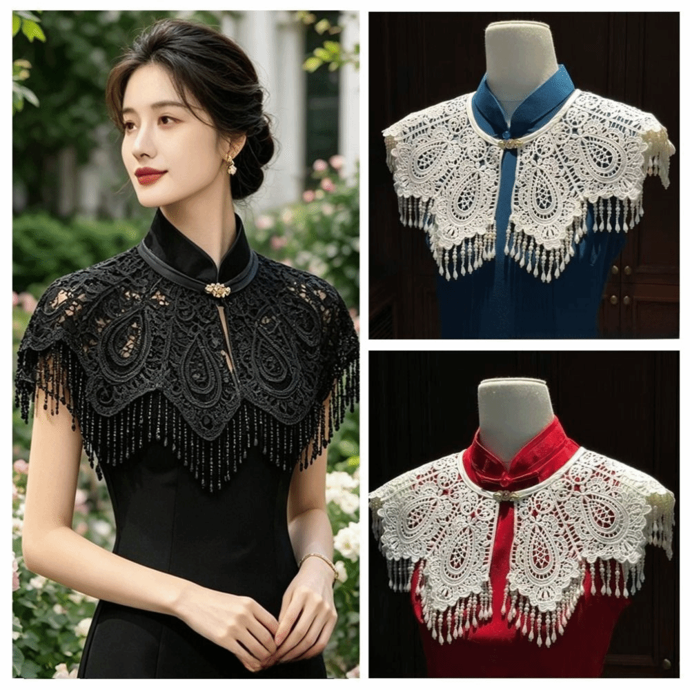 Stole Wedding Shawl - Étole en polyester style cheongsam, nouveau