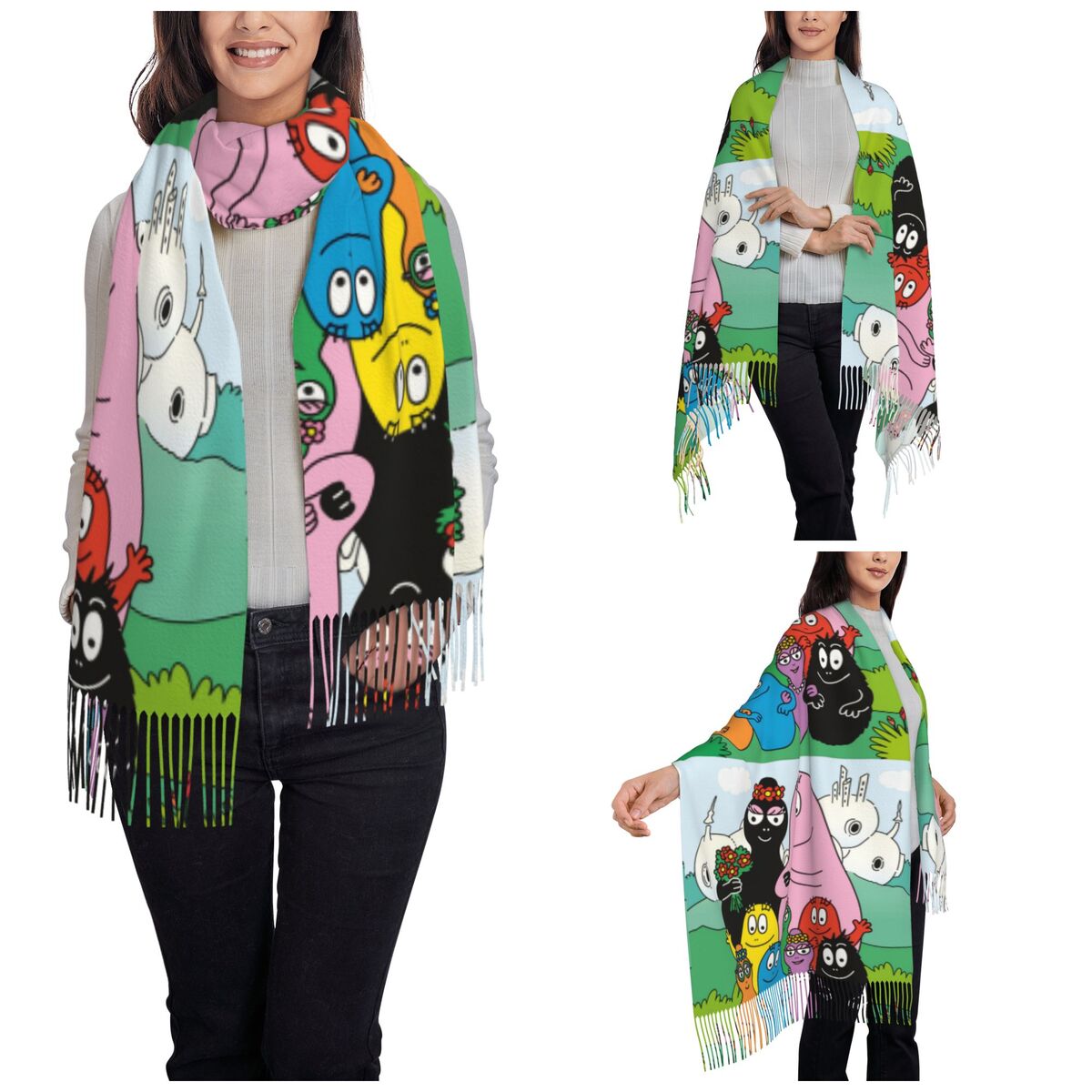 Les Barbapapa famille châles e - Pashmina Wrap Large avis et prix