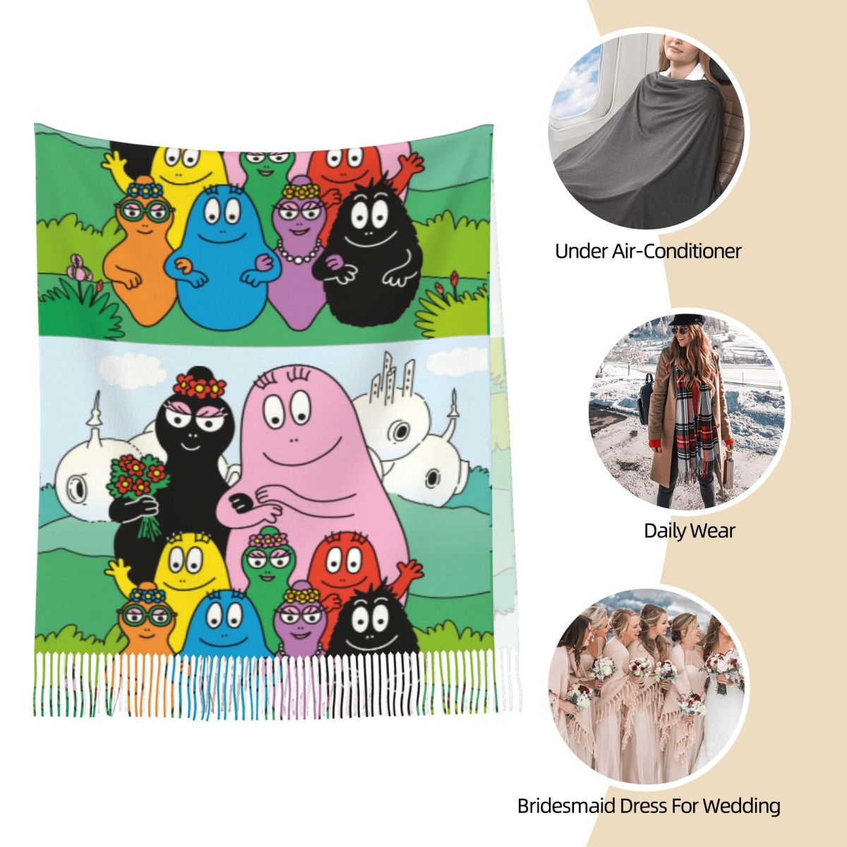 Les Barbapapa famille châles e - Pashmina Wrap Large avis et prix