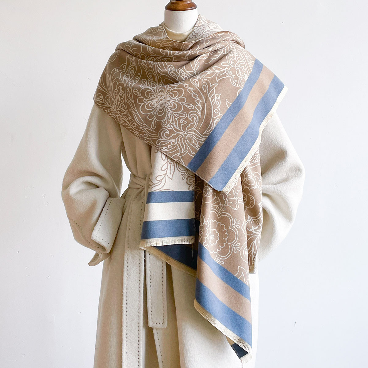 Écharpe chaude en imitation ca - Pashmina Wrap Large avis et prix