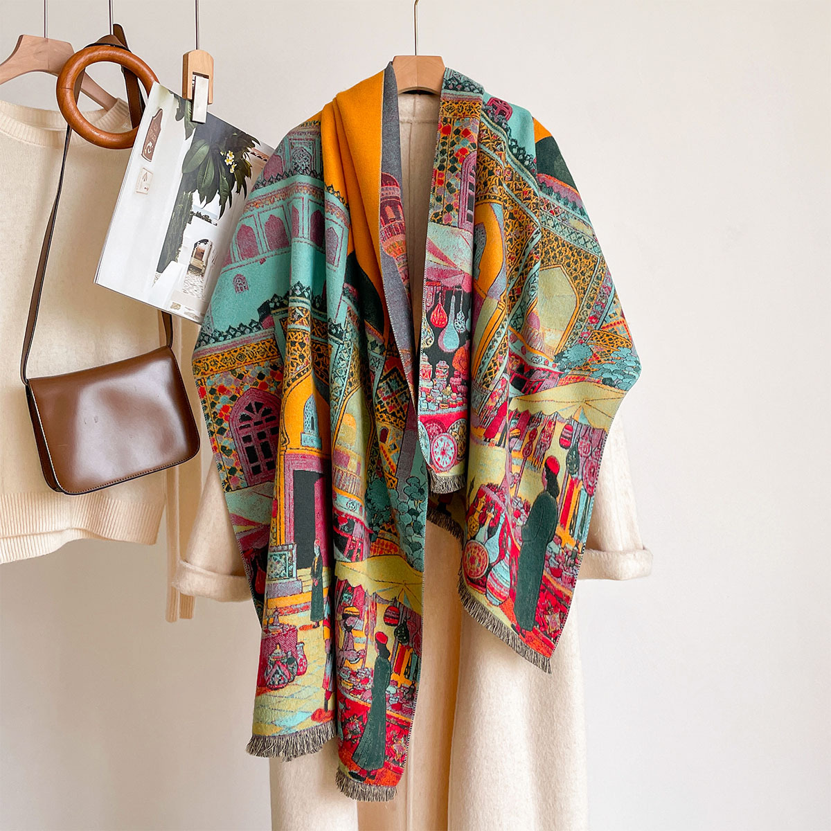 Écharpe en imitation cachemire - Pashmina Wrap Large avis et prix