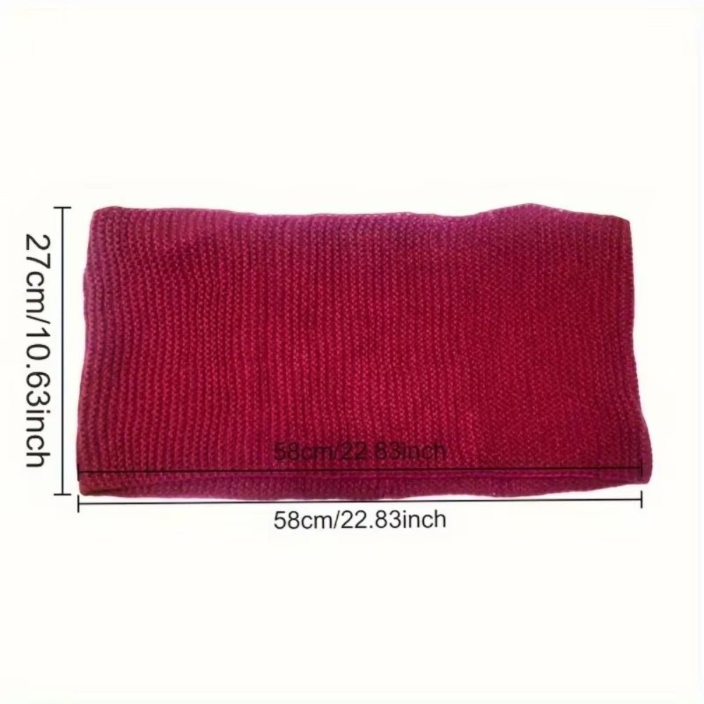 Écharpe chaude à couleur unie, - Infinity Scarf Knit avis et prix
